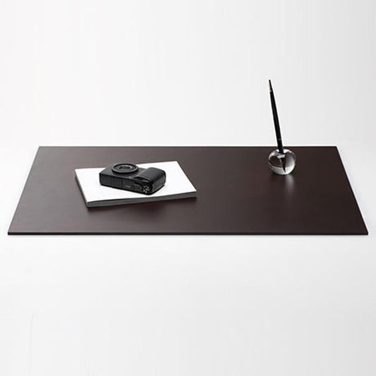 LEATHER DESK MAT L, Dark Brown